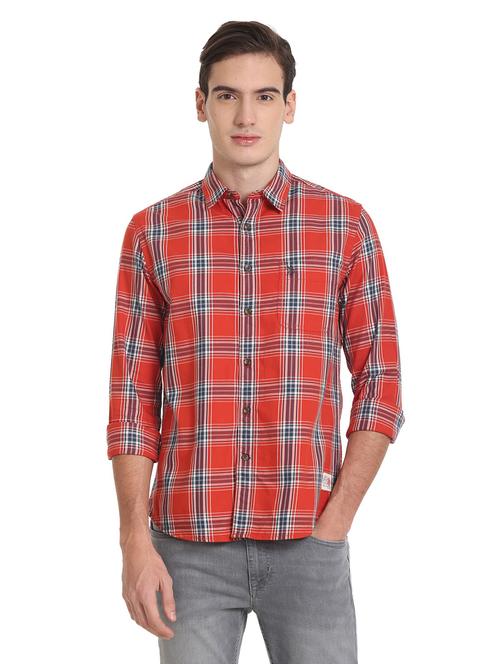 mens checks casual shirt - 19389387 - Very Small Image - 1