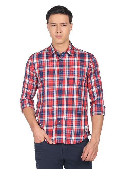 mens checks casual shirt - 19389394 - Very Small Image - 1