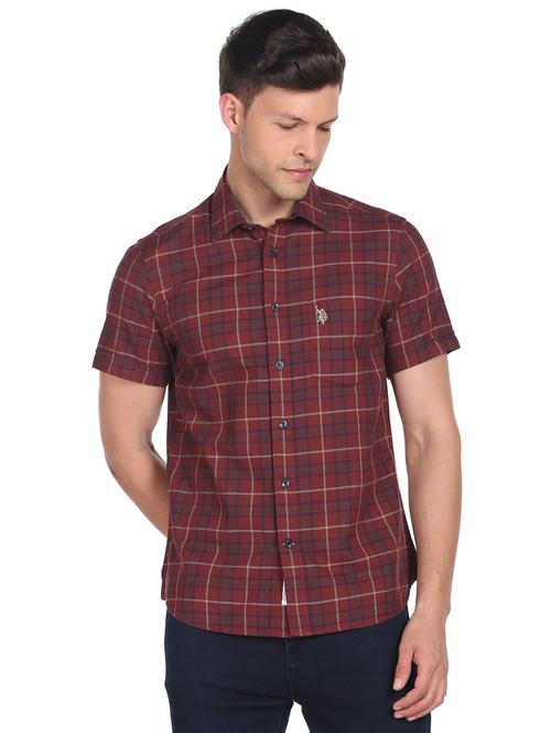 red cotton casual shirt - 19389510 - Very Small Image - 1