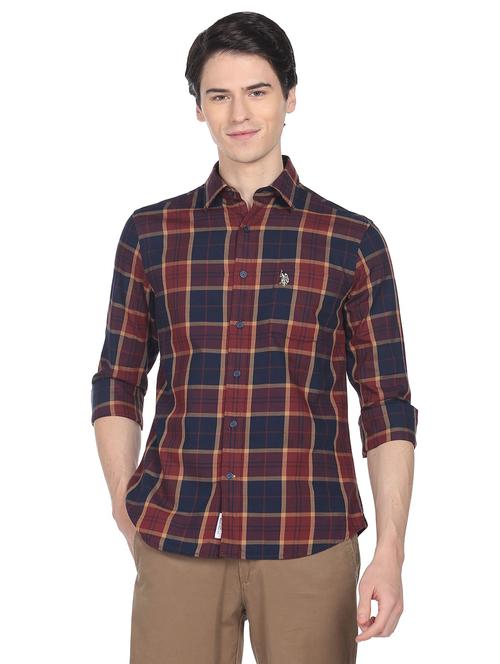 red cotton casual shirt - 19389516 - Very Small Image - 1