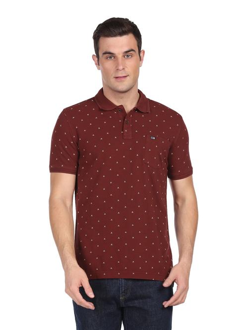 red printed polo t-shirt - 19389833 - Very Small Image - 1