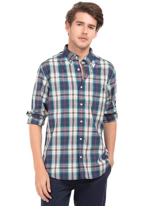 cotton checks casual shirts - 19389851 - Very Small Image - 1