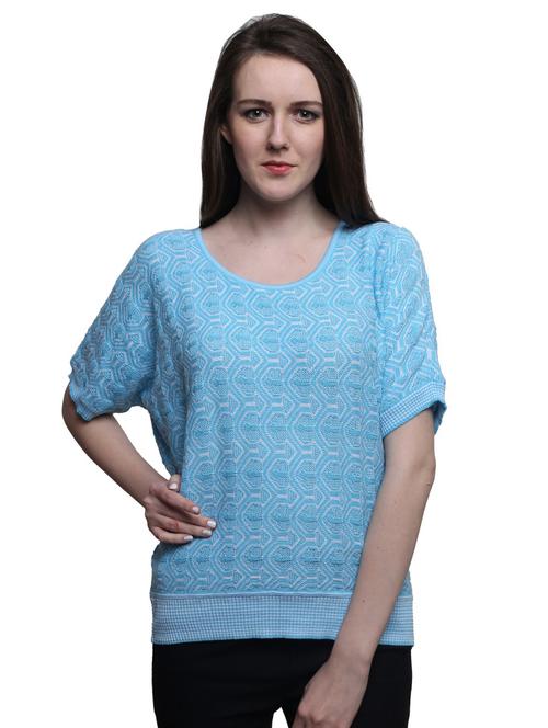 women's straight round neck top - 19390043 - Very Small Image - 1