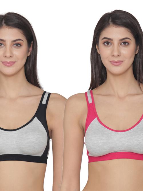 pack of 2 cotton sports bra - 19397427 - Very Small Image - 1
