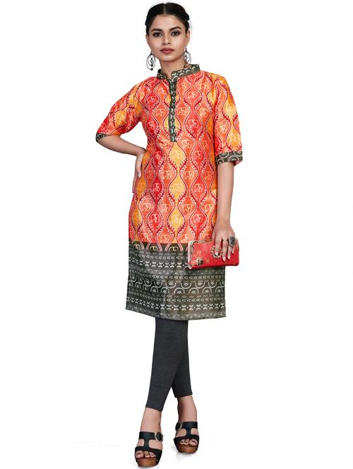 multi colored printed straight kurta - 19398443 - Very Small Image - 1