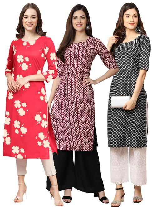 pack of 3 printed kurta - 19398469 - Very Small Image - 1