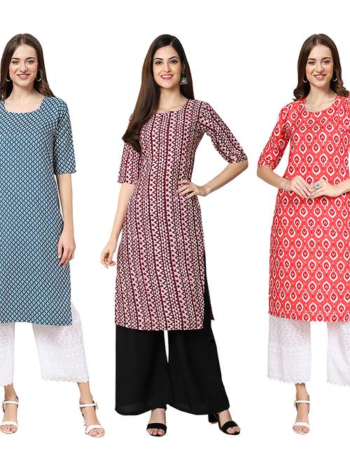 pack of 3 straight kurta - 19398806 - Very Small Image - 1