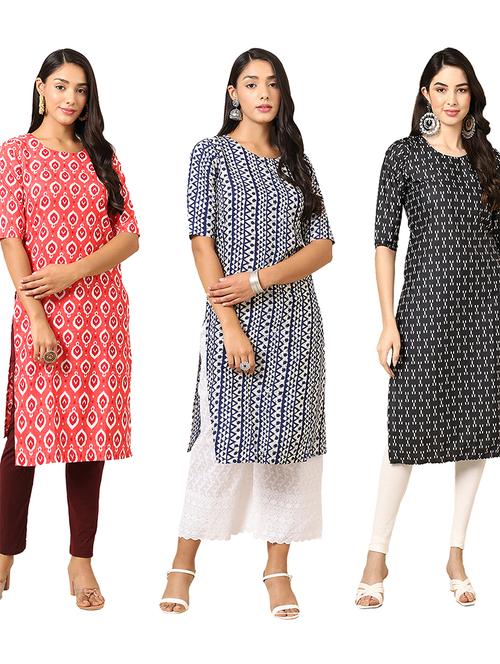 pack of 3 straight kurta - 19398813 - Very Small Image - 1