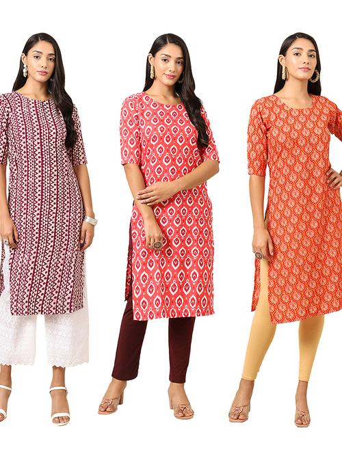 pack of 3 straight kurta - 19398818 - Very Small Image - 1