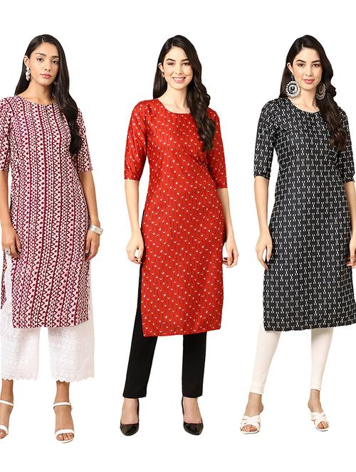 pack of 3 straight kurta - 19398822 - Very Small Image - 1