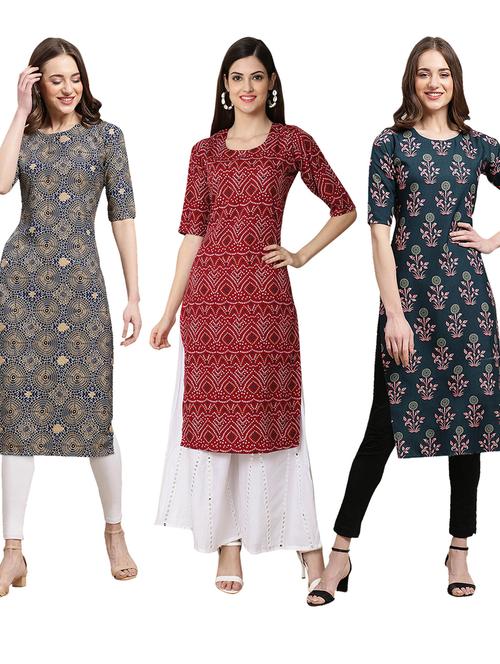 pack of 3 straight kurta - 19399364 - Very Small Image - 1