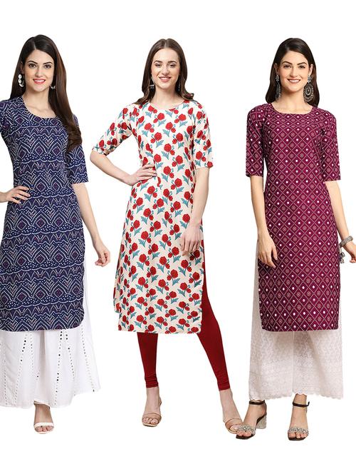 pack of 3 straight kurta - 19399424 - Very Small Image - 1