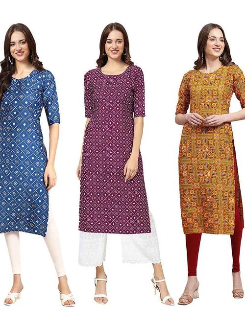 pack of 3 straight kurta - 19399938 - Very Small Image - 1