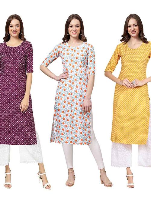 pack of 3 straight kurta - 19399943 - Very Small Image - 1