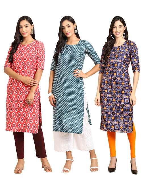 pack of 3 straight kurta - 19399951 - Very Small Image - 1