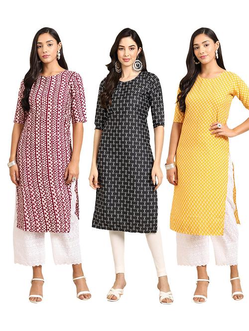 pack of 3 straight kurta - 19399960 - Very Small Image - 1