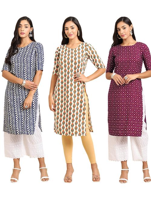pack of 3 straight kurta - 19399964 - Very Small Image - 1