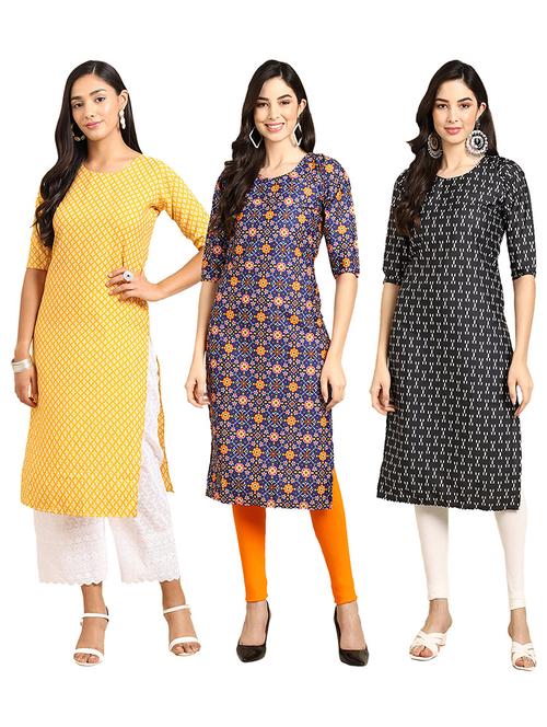pack of 3 straight kurta - 19399975 - Very Small Image - 1