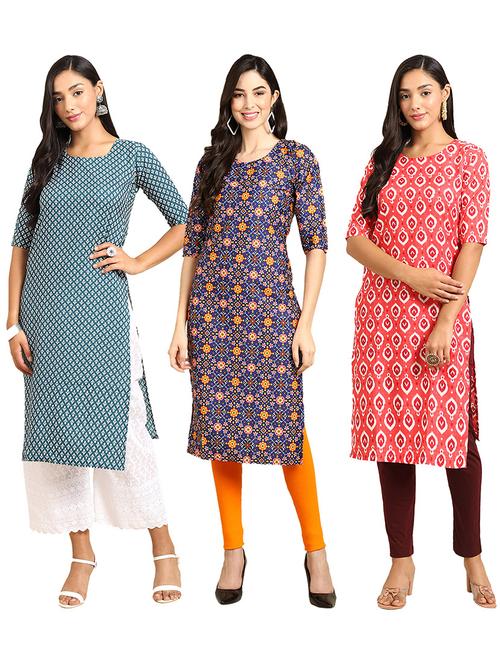 pack of 3 straight kurta - 19399979 - Very Small Image - 1