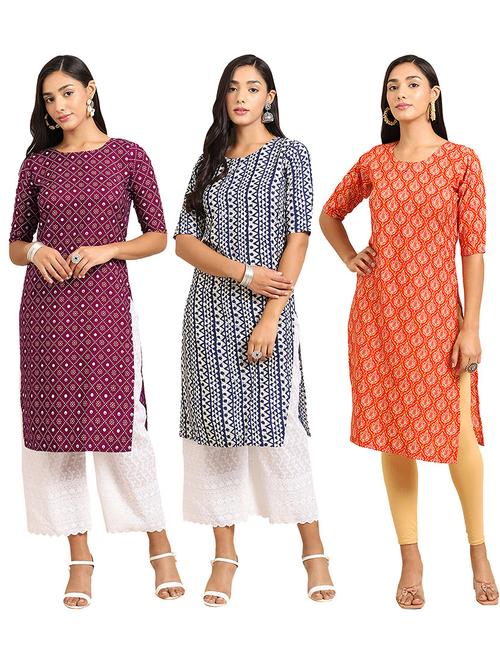 pack of 3 straight kurta - 19399995 - Very Small Image - 1