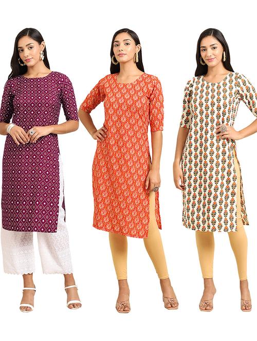 pack of 3 straight kurta - 19399998 - Very Small Image - 1