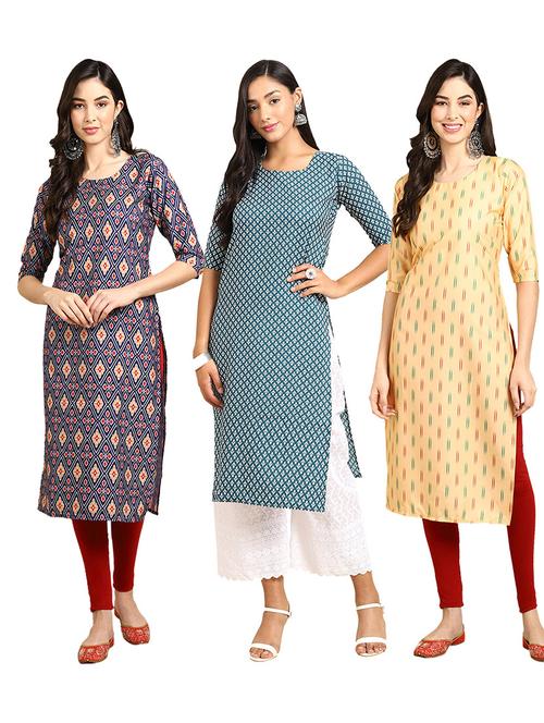 pack of 3 straight kurta - 19400000 - Very Small Image - 1