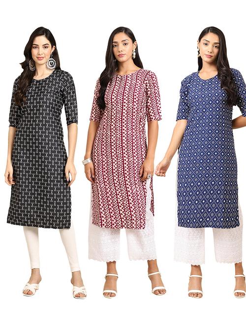 pack of 3 straight kurta - 19400011 - Very Small Image - 1