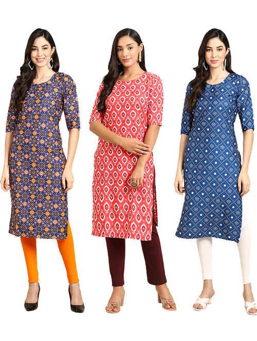 pack of 3 straight kurta - 19400035 - Very Small Image - 1