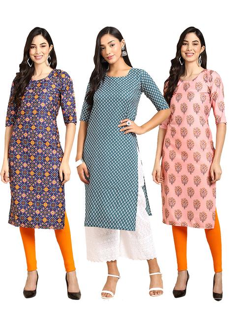 pack of 3 straight kurta - 19400037 - Very Small Image - 1