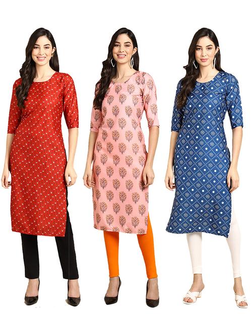 pack of 3 straight kurta - 19400042 - Very Small Image - 1