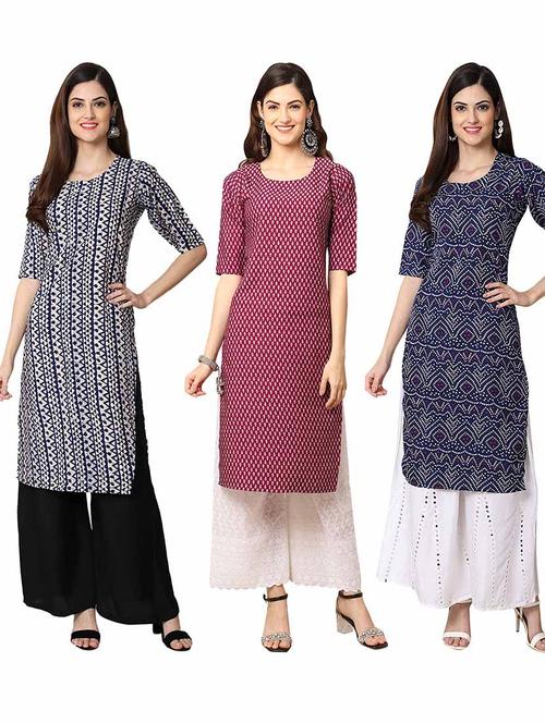 pack of 3 straight kurta - 19400068 - Very Small Image - 1