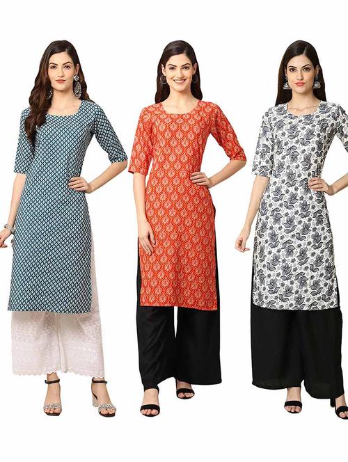 pack of 3 straight kurta - 19400078 - Very Small Image - 1
