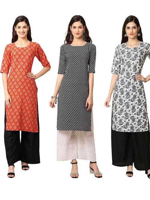 pack of 3 straight kurta - 19400088 - Very Small Image - 1