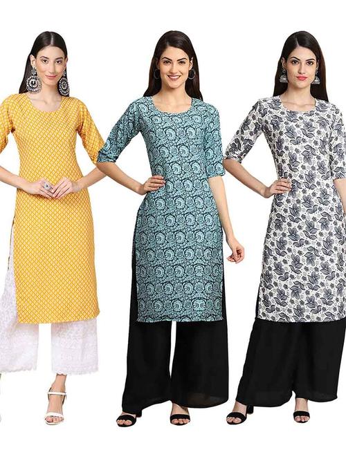 pack of 3 straight kurta - 19400171 - Very Small Image - 1