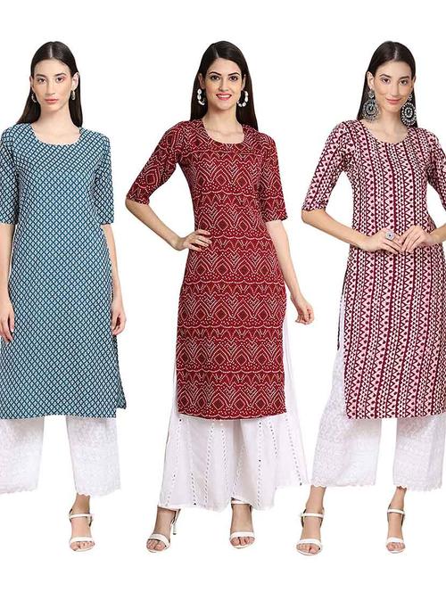 pack of 3 straight kurta - 19400176 - Very Small Image - 1