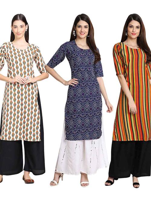 pack of 3 straight kurta - 19400181 - Very Small Image - 1