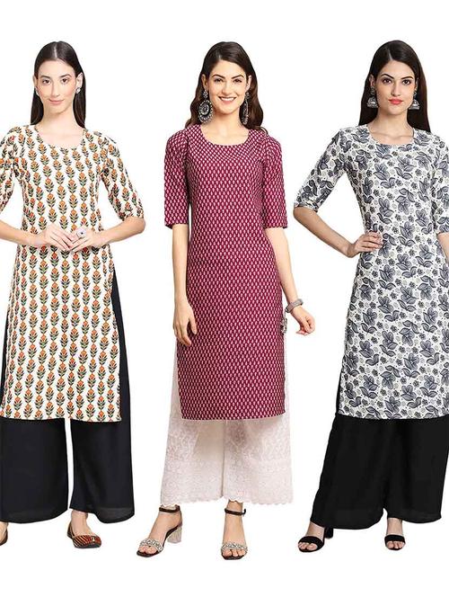 pack of 3 straight kurta - 19400183 - Very Small Image - 1
