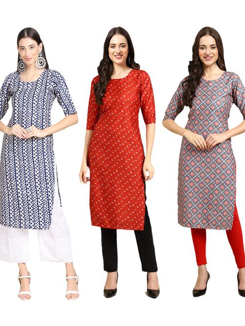 pack of 3 straight kurta - 19402219 - Very Small Image - 1