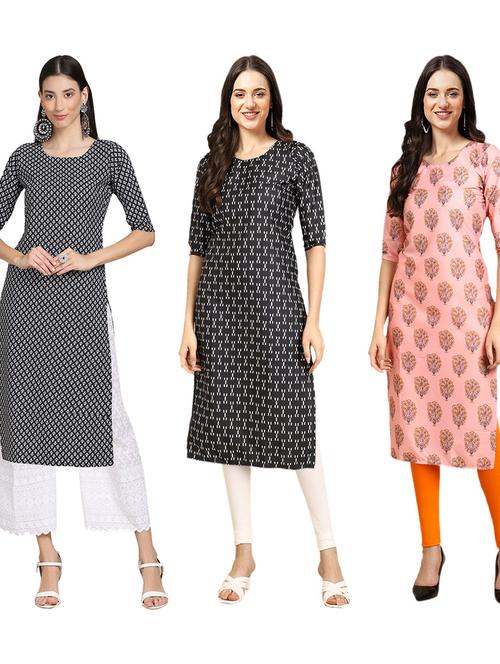 pack of 3 straight kurta - 19402221 - Very Small Image - 1