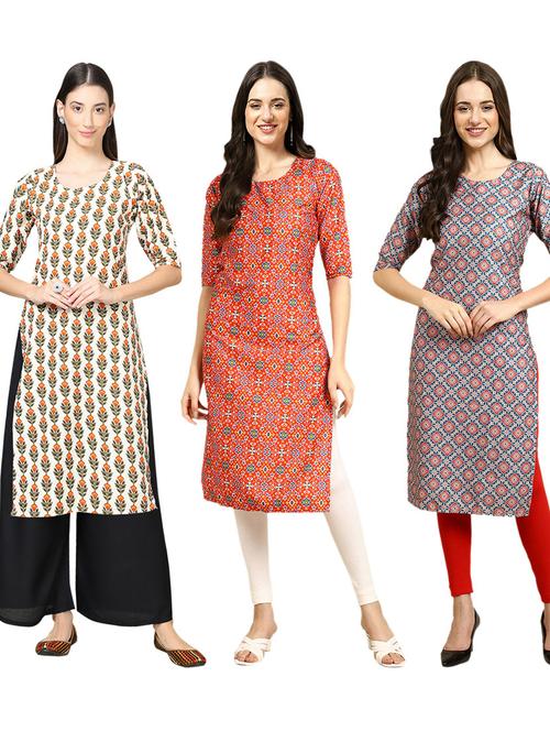 pack of 3 straight kurta - 19402241 - Very Small Image - 1