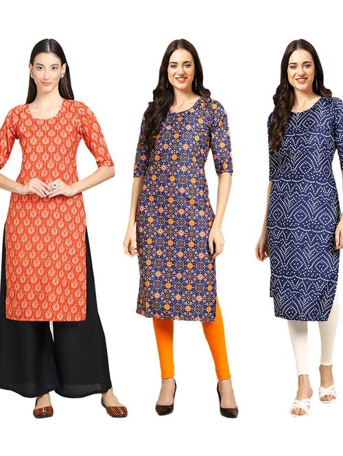 pack of 3 straight kurta - 19402254 - Very Small Image - 1