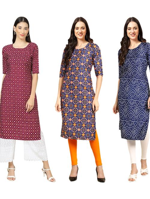 pack of 3 straight kurta - 19402260 - Very Small Image - 1