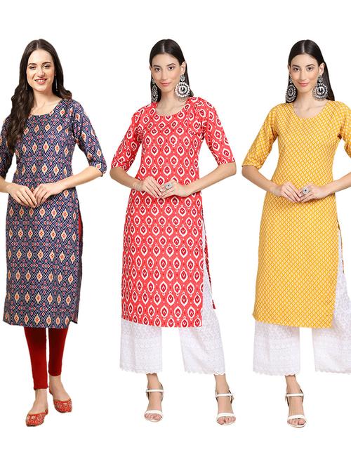 pack of 3 straight kurta - 19402262 - Very Small Image - 1