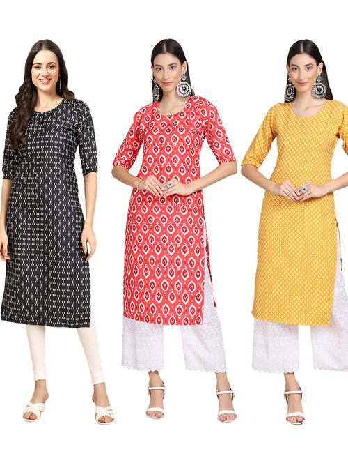 pack of 3 straight kurta - 19402274 - Very Small Image - 1