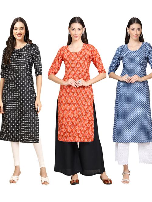 pack of 3 straight kurta - 19402278 - Very Small Image - 1