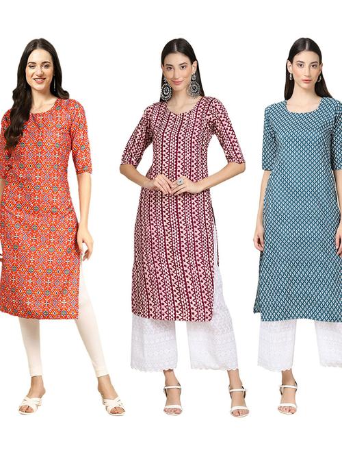 pack of 3 straight kurta - 19402281 - Very Small Image - 1