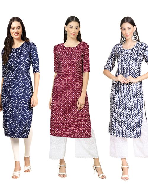 pack of 3 straight kurta - 19402291 - Very Small Image - 1