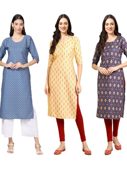 pack of 3 straight kurta - 19402292 - Very Small Image - 1
