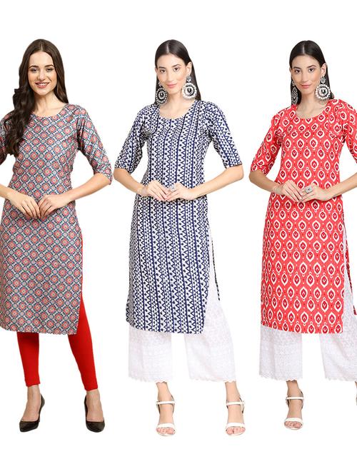 pack of 3 printed kurta - 19402318 - Very Small Image - 1