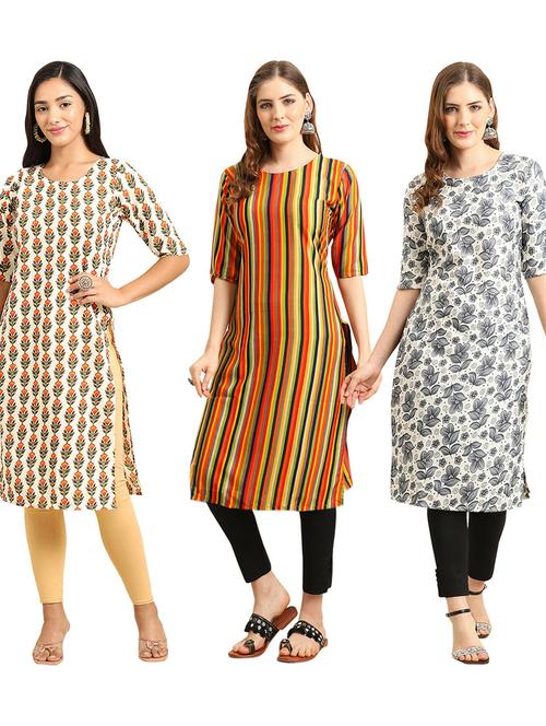 pack of 3 printed kurta - 19402352 - Very Small Image - 1